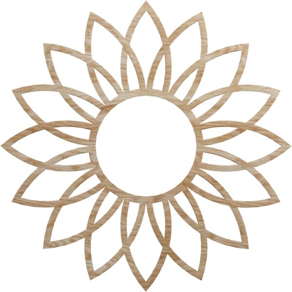Ekena Millwork Daisy Wood Fretwork Pierced Ceiling Medallion, Red Oak, 28"OD x 9 3/4"ID x 1/4"T CMWP28X28X0250DARO - main